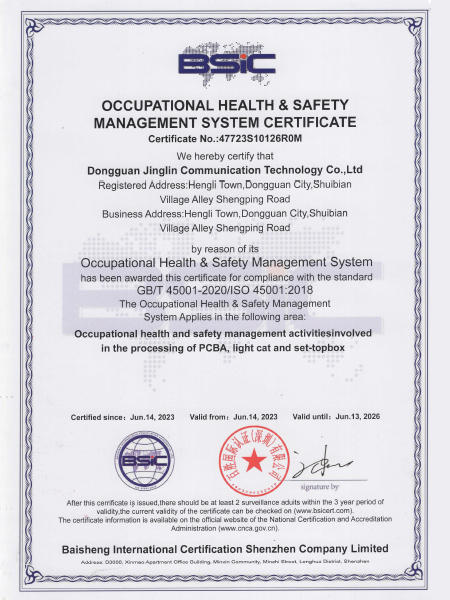 IS045001:2018 certificate ( In English)